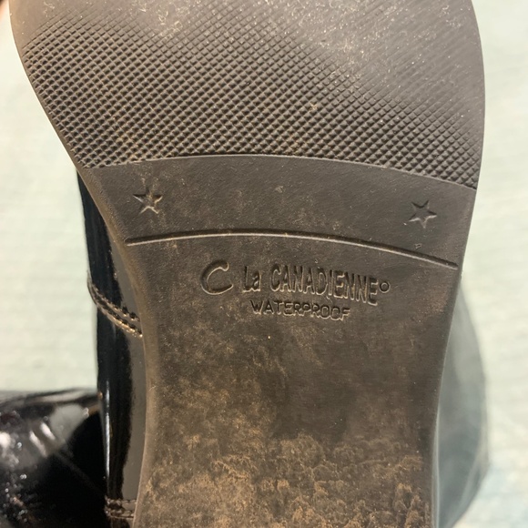 La Canadienne Tall pull on patent boots waterproof! - Picture 8 of 8